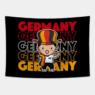 Germany Football Fan // German Soccer Kawaii Cute Supporter Tapestry