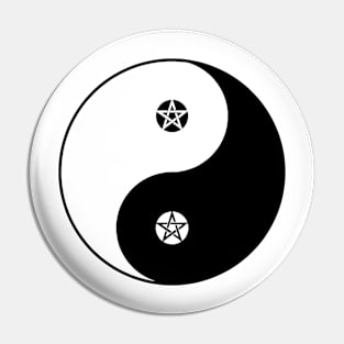 Yin Yang Pentacles Design Pin