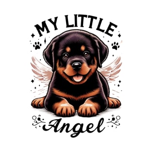 Rottweiler Puppy My Little Angel Rottie design T-Shirt