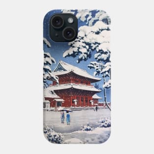 Zojoji Temple in Snow by Tsuchiya Koitsu Phone Case