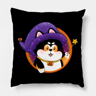 The corgi witch halloween Pillow