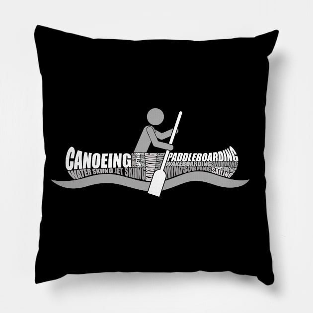 Boating and kayak lovers Pillow by artsytee