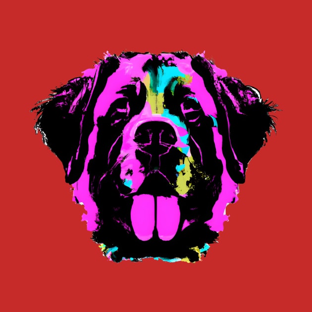 Saint Bernard Alpine Spaniel Outline Art by Furrban