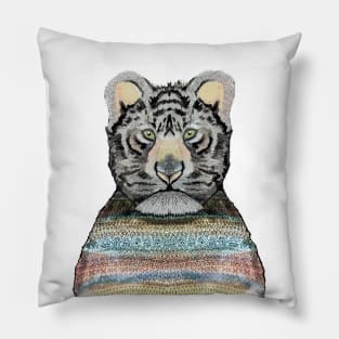 Tiger Knit Pillow