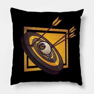 Yellow Bullseye Pillow