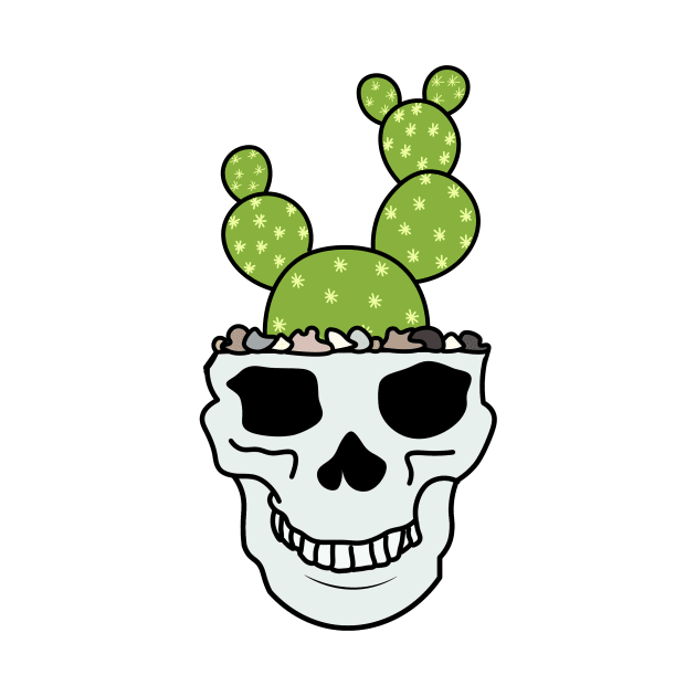 Cactus Succulent Skull Head by charlescheshire