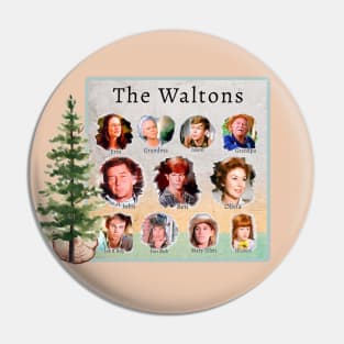 The Walton Family Cast Member collage Pin