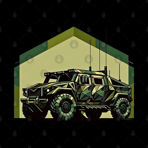 Tactical Geometric Rover | Armored Vehicle Tee by Graphic Wonders Emporium