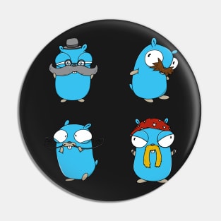 Mustached Gophers Pack Pin