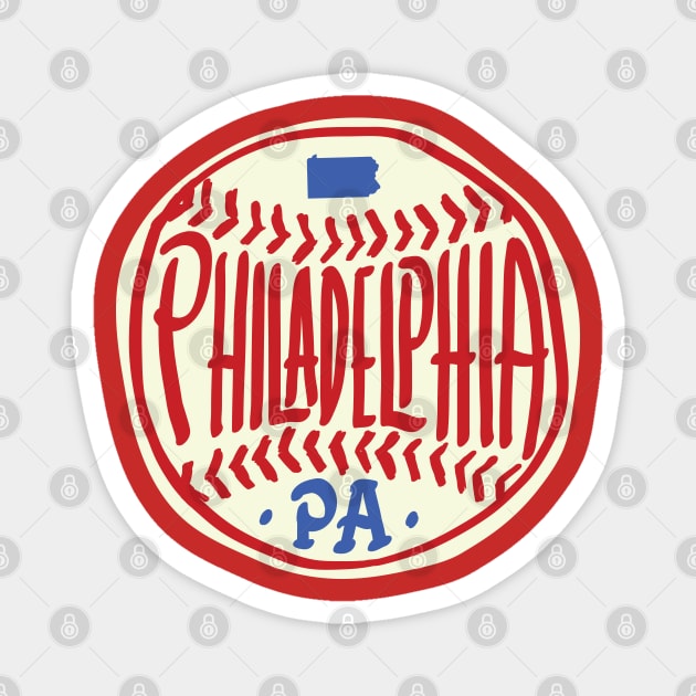 Philadelphia Pennsylvania Hand Drawn Script Design Magnet by goodwordsco