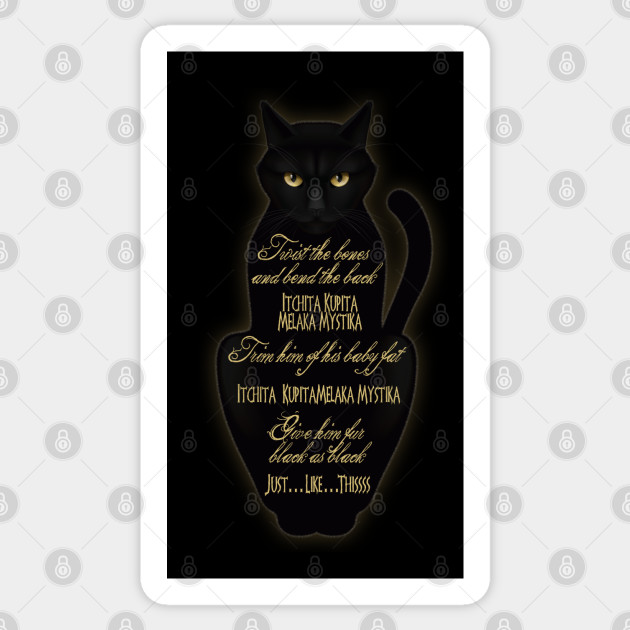 Binx Black Cat Curse Hocus Pocus Sticker Teepublic