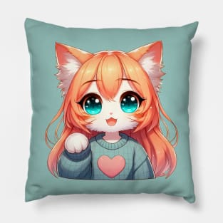 Cat Girl Pillow