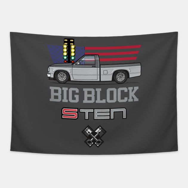 Big Block Silver Tapestry by JRCustoms44