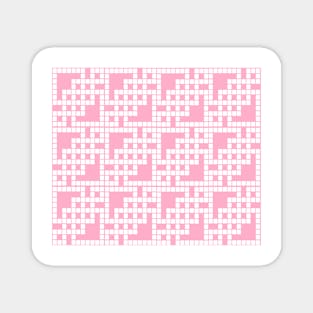 Dark Pink and White Pattern Magnet