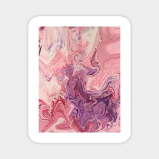 Pink purple and red dirty pour Magnet