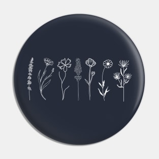 Wild flowers Pin