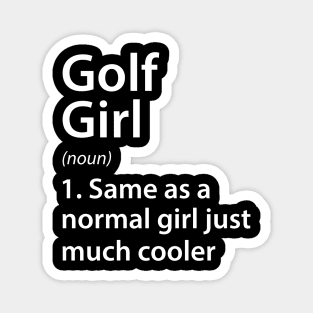 Golf Girl Definition Magnet