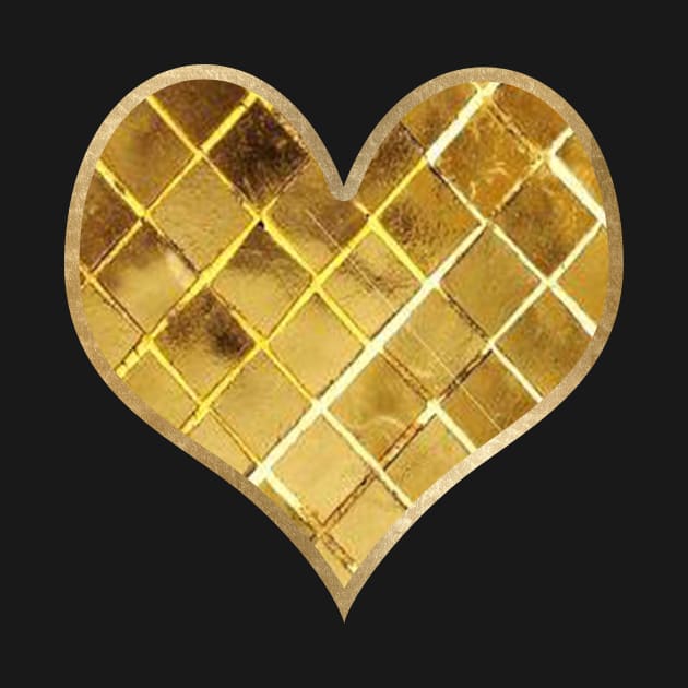 Heart - golden glitz by peggieprints