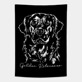 Funny Proud Golden Retriever dog portrait Tapestry