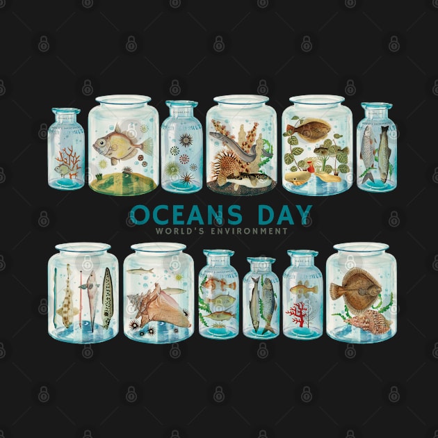 Keep an Oceans into a Bottle Oceans Day by KewaleeTee
