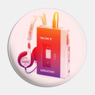 Vintage Style Walkman Aesthetic Design Pin