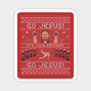 Jesus Birthday Ugly Sweater Magnet