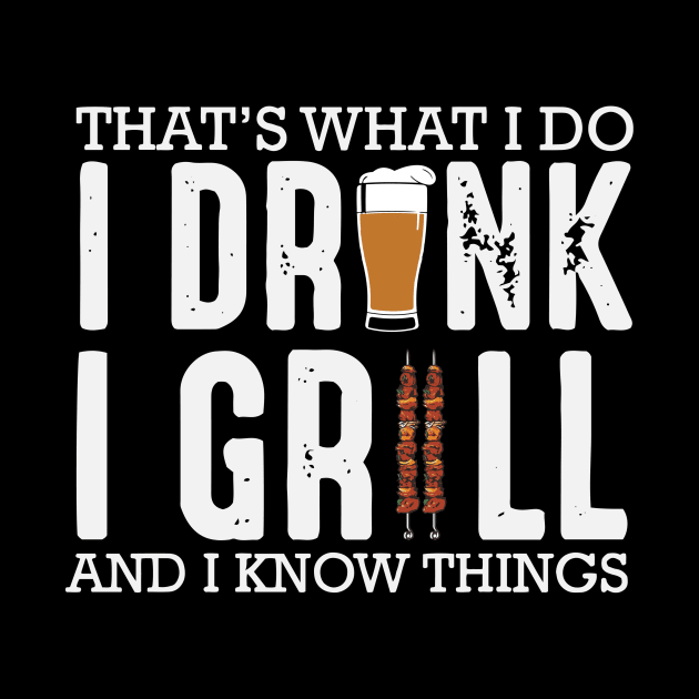 Funny Drinking And Grilling Design, Gift For Husband by Wicked Zebra