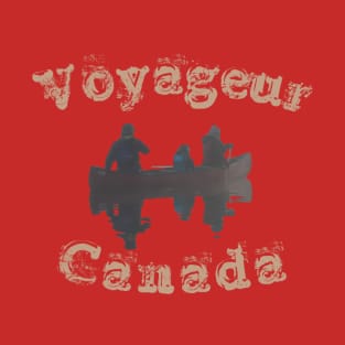 Voyageur Canoeing in Canada Down the mighty Saint Lawrence River T-Shirt