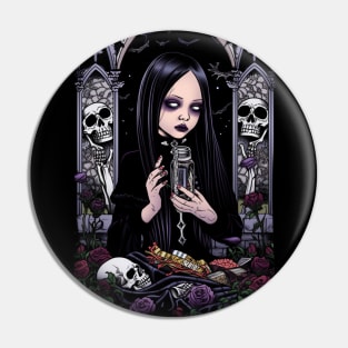 Wednesday Gothic Nights Pin