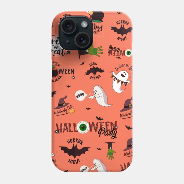 Halloween Pattern Phone Case by HarlinDesign