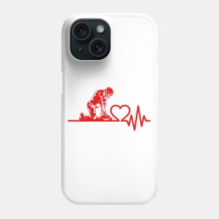 Football Player Praying Heartbeat Phone Case