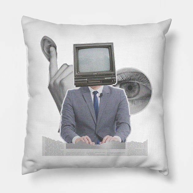 Fake News Pillow by clownescape