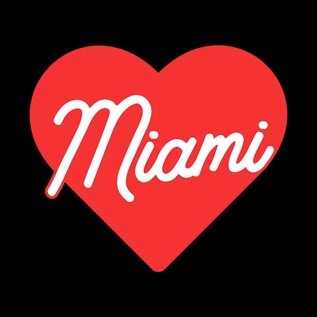 Miami On Heart \\ Retro Vintage Design by KianOlsen Art