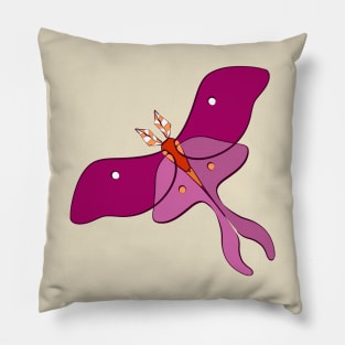 Lesbian Pride Moth Pillow