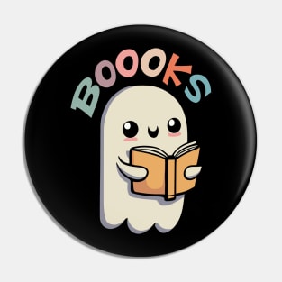 Boooks - Cute ghost reading a book Pin