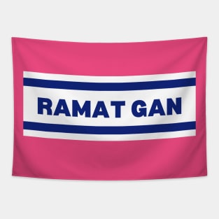 Ramat Gan City in Israel Flag Colors Tapestry