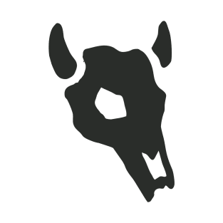 Simple Bull Cow Skull Emblem T-Shirt