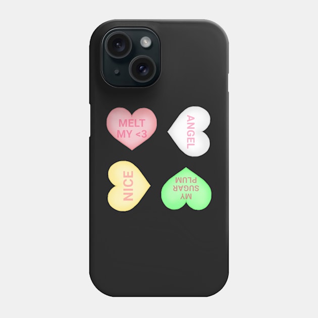 Christmas Conversation Hearts Sticker Pack Phone Case by dogbone42