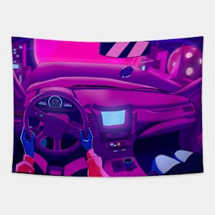 Driving at Night Tapestry