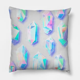 Iridescent Rainbow Crystals Pillow