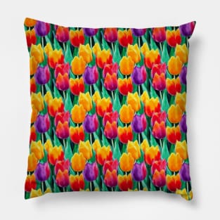 Yellow Tulip Pattern Pillow