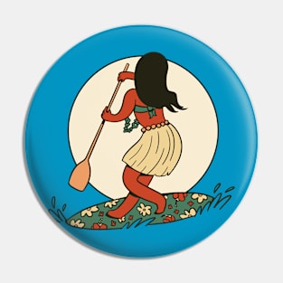 Girl paddleboarder Pin