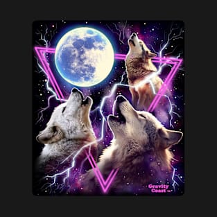 Three Wolf Moon Wolves Howling at the Moon T-Shirt