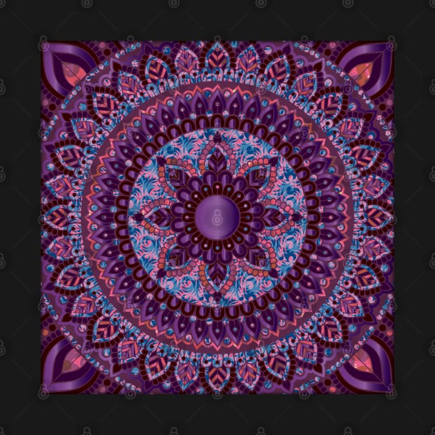 purple mandala graphic pattern by Eric Okore