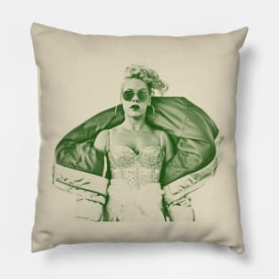 PIMK (3) // green solid style Pillow