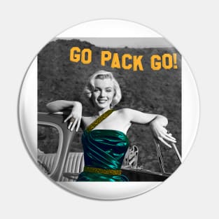 Marilyn at the Go Pack Go! Sign in Hollywood Pin