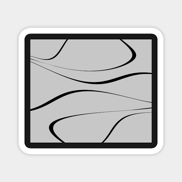 Abstract - gray and black. Magnet by kerens