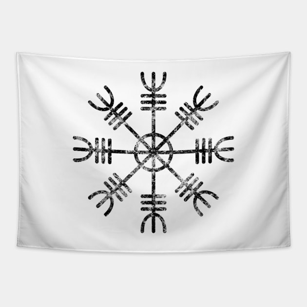 Aegishjalmur | Helm of Awe Icelandic Stave Tapestry by Time Nomads