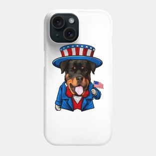 Fourth of July Rottweiler Phone Case