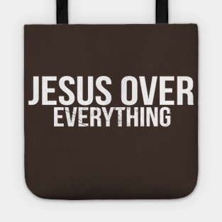 Jesus Over Everything Cool Motivational Christian Tote